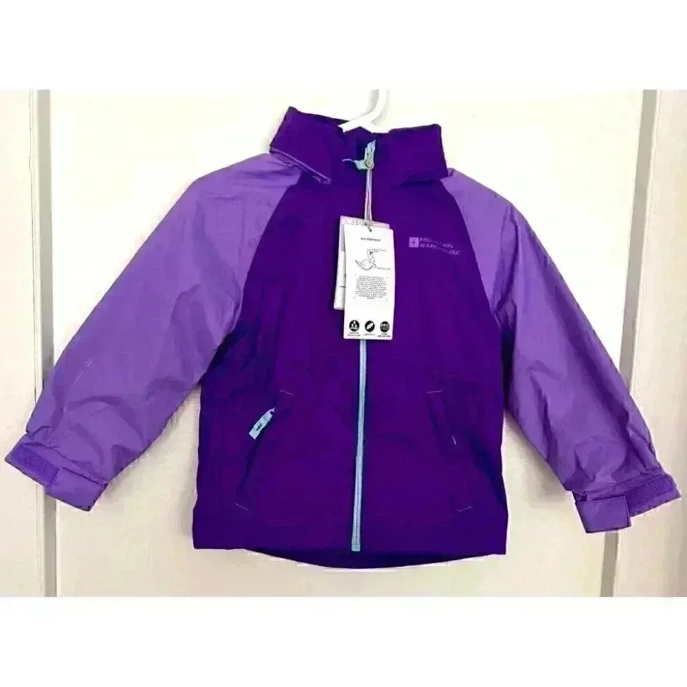 BNWT Purple and Lilac Mountain Warehouse Torrent 2 Jacket Size 2-3yrs.